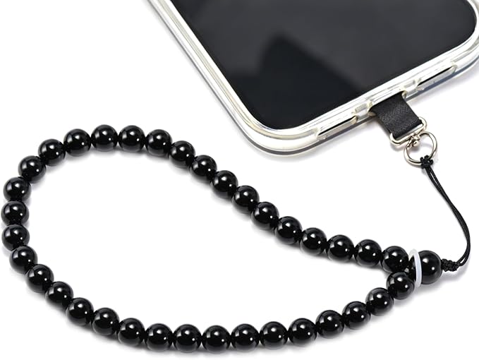 Agate Beaded Phone Wrist Strap for Women Men Stone Beads Charm Handmade
