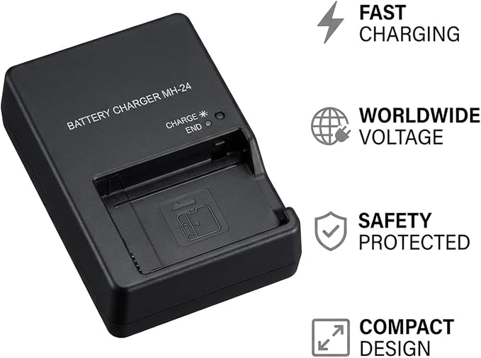 MH-24 Quick Battery Charger for Nikon EN-EL14 EN-EL14a, Compatible