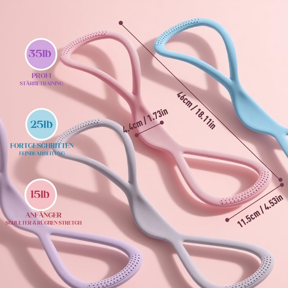 Skiennix Figure 8 Resistance Bands - Versatile Exercise Bands with Handles for Full-Body Workouts