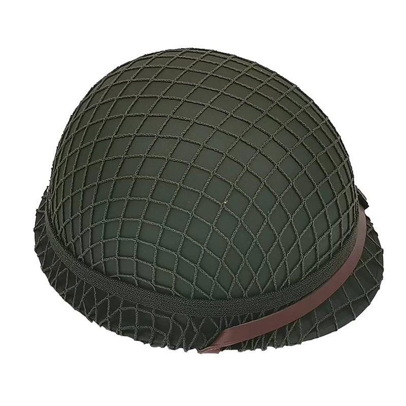 WWII US WW2 Army M1 Green Helmet Steel Shell with Net/Canvas Chin Strap