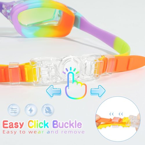 Freela Kids Swim Goggles - Anti-Fog, UV Protection, Leak-Proof | 2-Pack for Ages 3-14