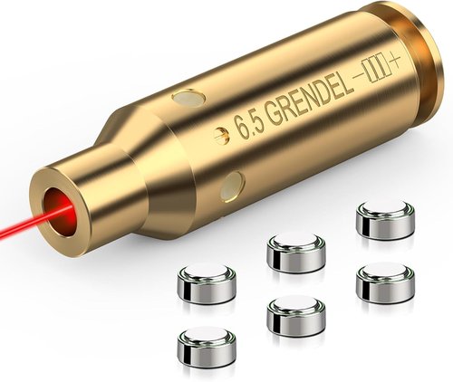 EZshoot 6.5 Laser Bore Sight - Red Laser Boresighter for 6.5CM/6.5 Grendel with Batteries Included