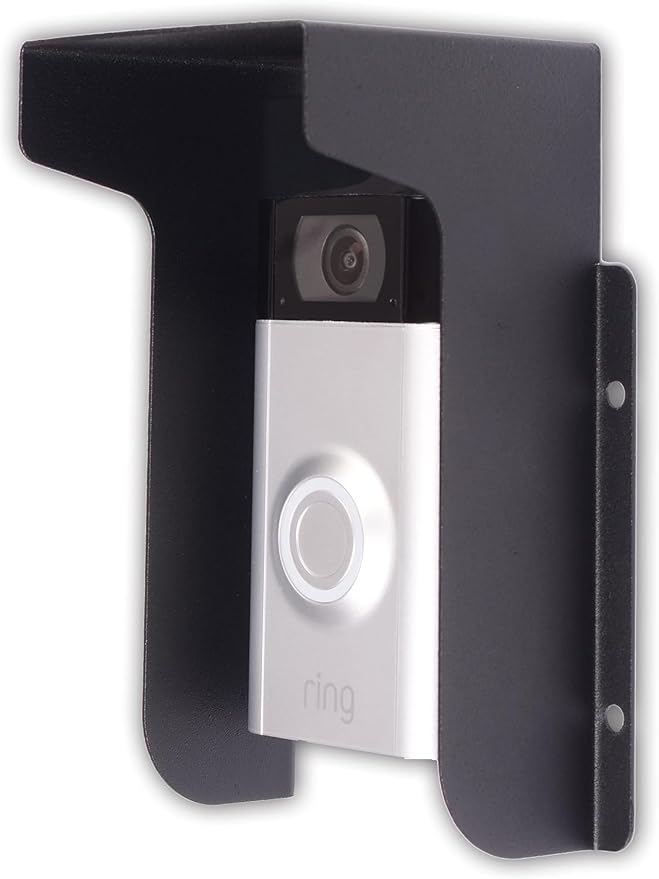 Doorbell Rain Cover Ring Doorbell Anti-Glare, Steel Weather-Blocking Cover