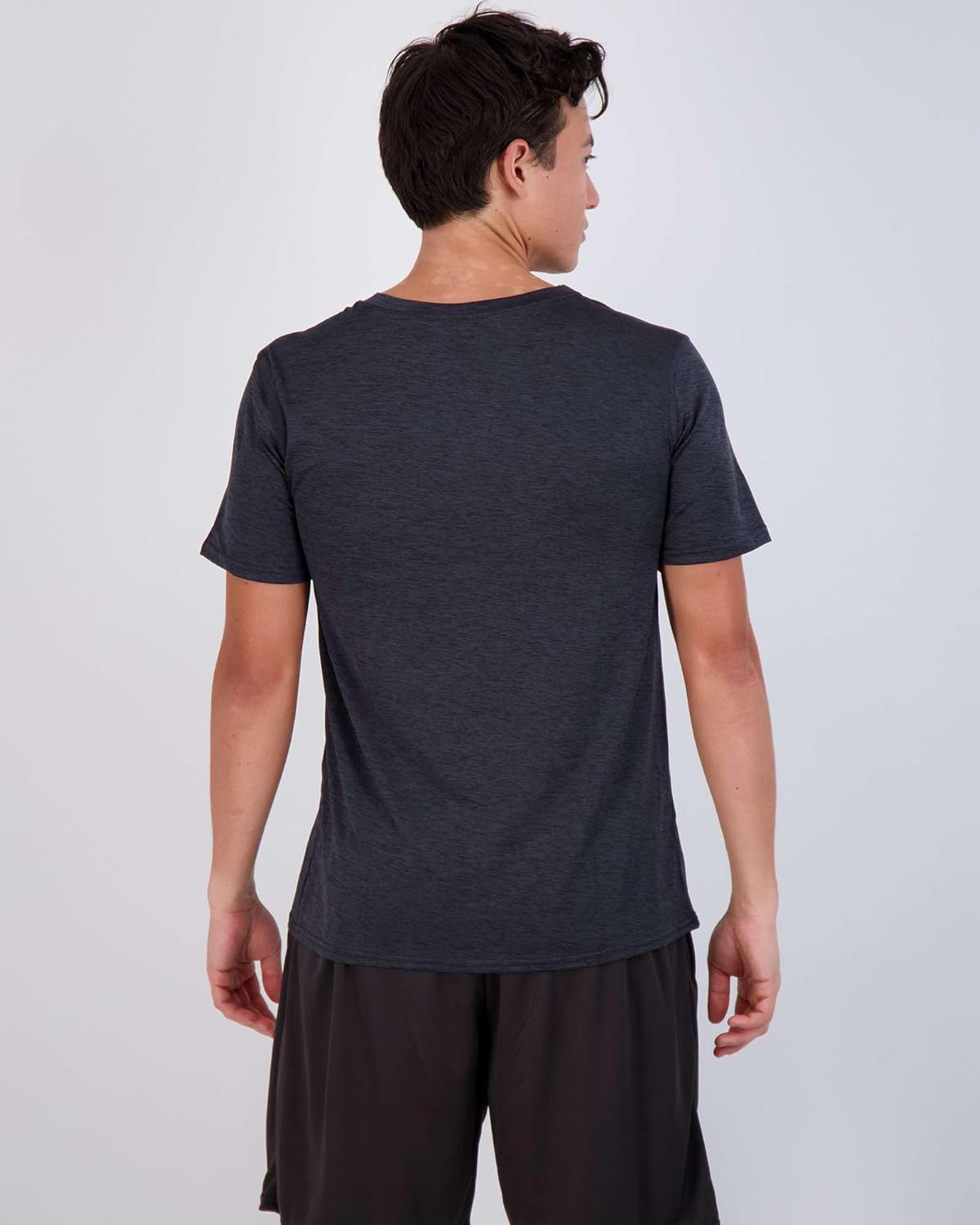 Real Essentials V-Neck Performance T-Shirts - 5 Pack of Moisture-Wicking Active Wear for Men