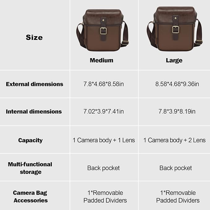 Cwatcun Camera Sling Bag PU Leather