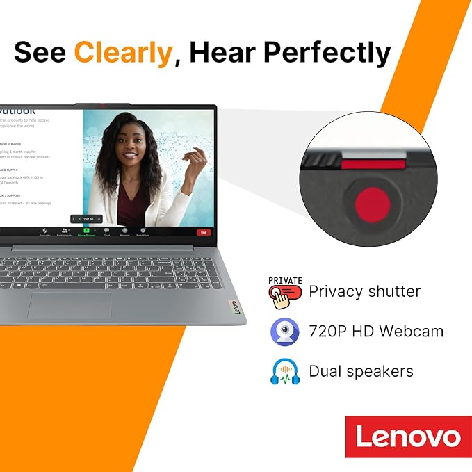 Lenovo IdeaPad Slim 3i • 15.6" FHD Laptop with Microsoft Office 365 • Intel 4 Cores • 128GB SSD • DDR5 • Quick Setup, Lightweight • Win 11
