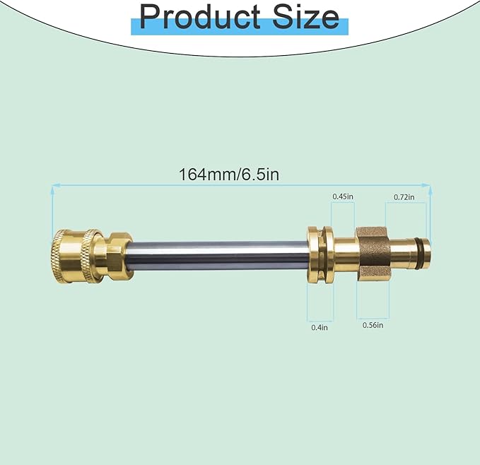 1/4 Inch Quick Connectoris Suitable for Sun Joe Pressure Washer Accessories SPX200 SPX201E SPX205E-MAX SPX1500 SPX4003 SPX2500 SPX2598 SPX6000 Pressure Washer Adapter Suitable for Truper Hila 1600
