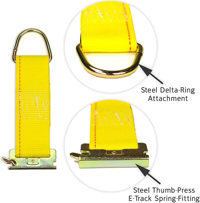 E-Track TieDown Kit: 20 O Rings, 10 TieOffs, 6 Ratchet Straps, 2 ETrack Bags. Ideal TieDown Accessories Package for Trucks, Trailers, Warehouse, Boat, Dock. E-Track NOT Included.
