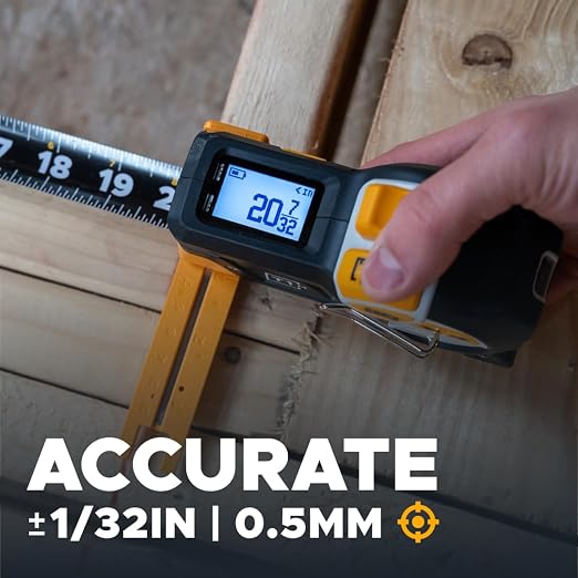 REEKON T1M Utility Digital Tape Measure 25 ft – Bluetooth Smart Measuring Tool
