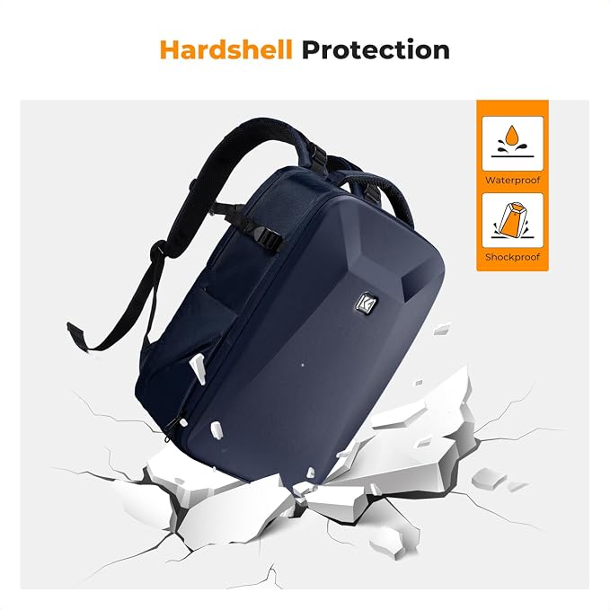 K&F CONCEPT Camera Backpack, Hardshell Photography DSLR Camera Bag