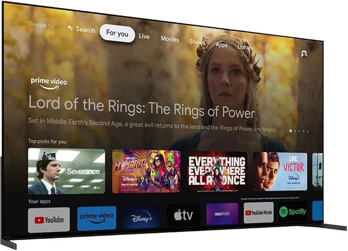 Sony QD-OLED 77 inch BRAVIA XR A95L Series 4K Ultra HD Smart Google TV Bundle with Deco Gear 4K HDMI 2.0 Cable w/Pure Copper Conductors x2 & CPS Exclusive 50 Month Protection (BEACH-CPS-505000)