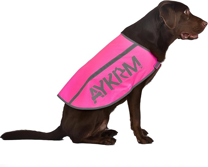 Pink Reflective Dog Vest for 3XLarge Breeds,High Visibility Dog Safety Vest Harness with Removable Bell Keep Safe from Hunting, Training & Cars Accidents