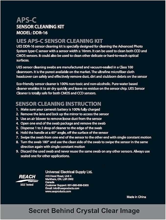 UES DDR16 APS-C Sensor Cleaning Kit