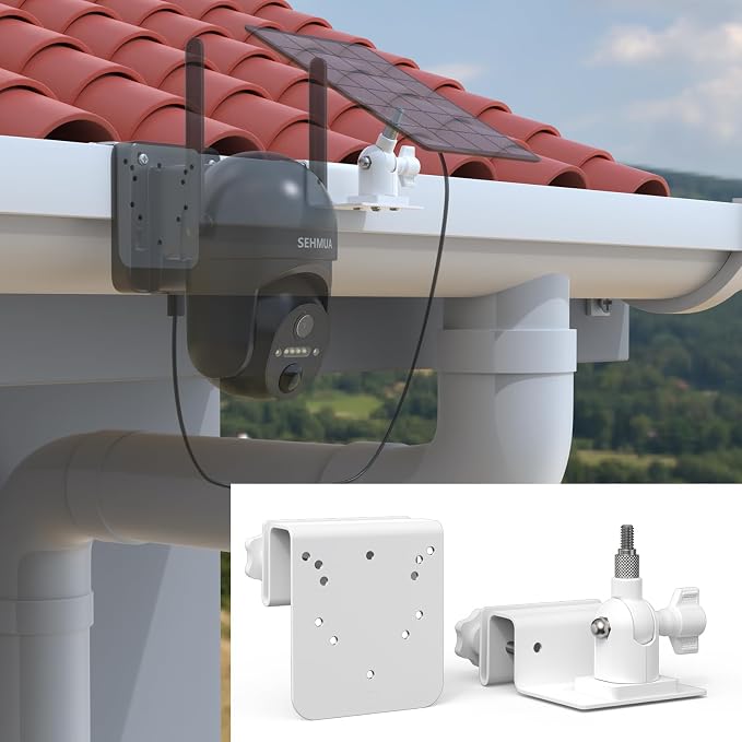 Gutter Mount for SEHMUA RBX-S40/S44/S45/SD22 Solar Outdoor Camera Bracket