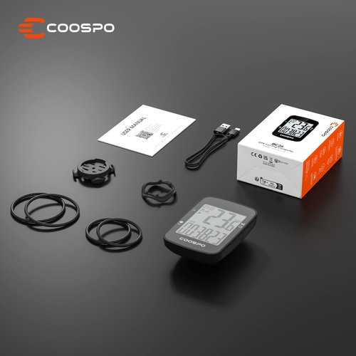 COOSPO BC26 Bike Speedmeter GPS, Wireless Bike Computer for Entry Level Rider, Bicycle Speedometer Odometer with Automatic Backlight, Waterproof and 25H Battery, Support Sync with Strava