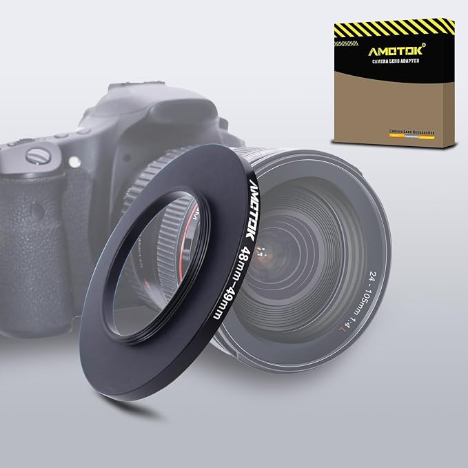 48mm Lens to 49mm Camera Lens Adapter, 48mm to 49mm Filter Step up Ring Adapter