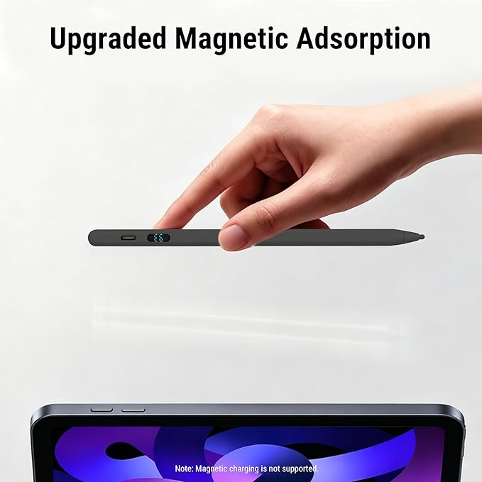 Active Stylus Pen with LED Display, 2-in-1 Dual Modes Digital Pencil