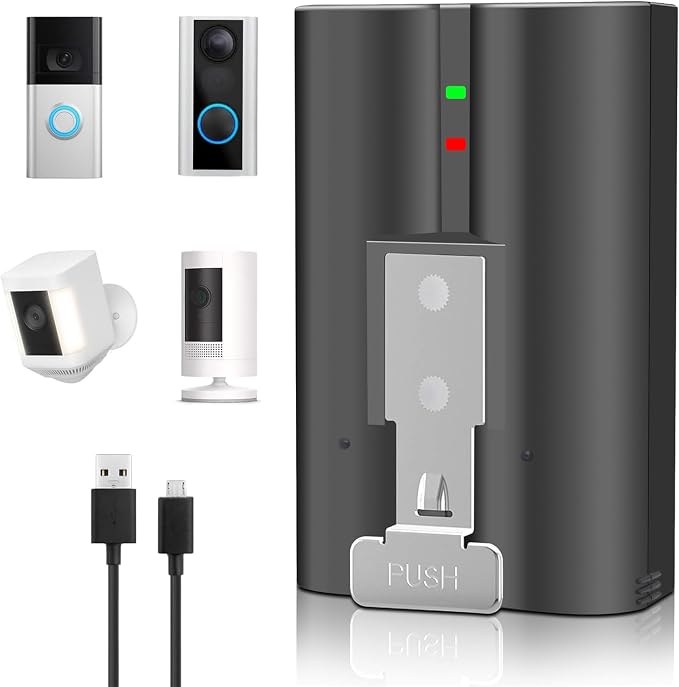 New V4 Battery for Ring-Doorbell-Camera 2/3/4/3+/3plus, Stick-Up Cam,