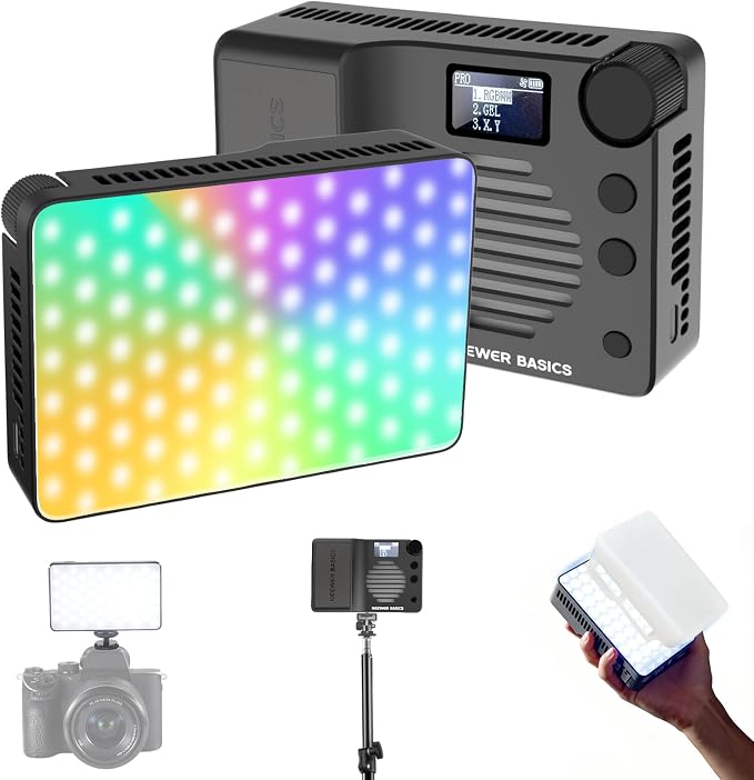 NEEWER BASICS BS40C Full RGB Magnetic Camera Video Light, 45W Boost Mode