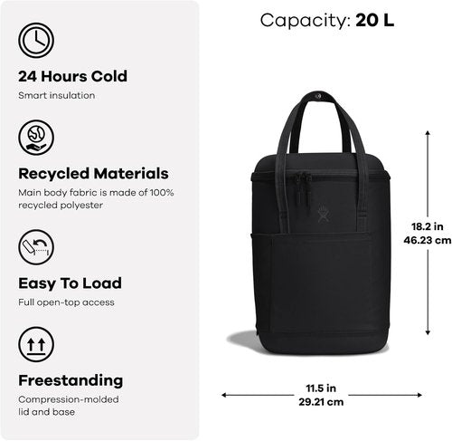 Hydro Flask Cooler Backpack - Insulated Soft Cooler for Outdoor Adventures - 20L in Trillium Pink