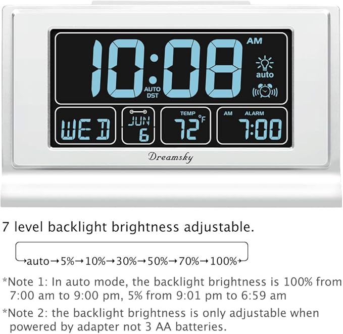 DreamSky Alarm Clocks for Bedrooms