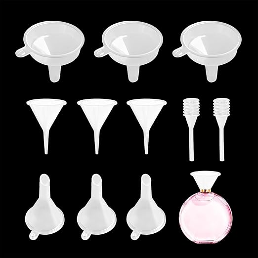 9Pcs Small Funnel with 2Pcs Droppers Set Tiny Mini Funnels for Kitchen Bottles Pet Souvenirs Essential Oils Filling Bottle Openings Convenient Powder and Water Transfer for Daily Use