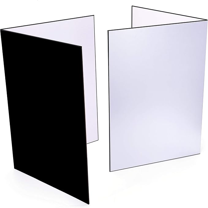 2PCS 3 in 1 12"x8" Photography Light Reflector Cardboard, A4 Paper Folding