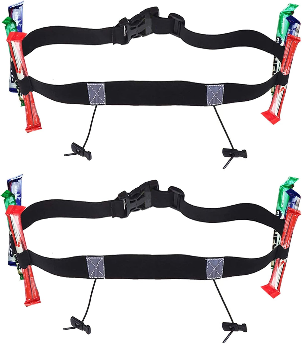 Triathlon Race Belt - Durable Bib Holder for Runners | 2-Pack in Black