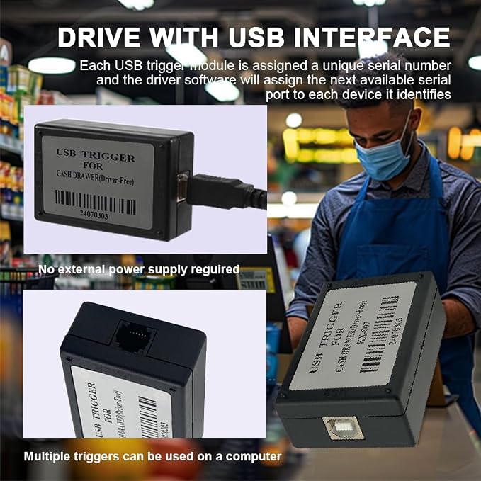 USB Cash Drawer Trigger, Suitable