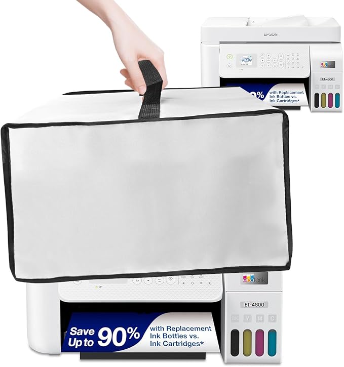 Printer Dust Cover for Epson EcoTank ET-4800, Heavy-Duty 600D Nylon Printer