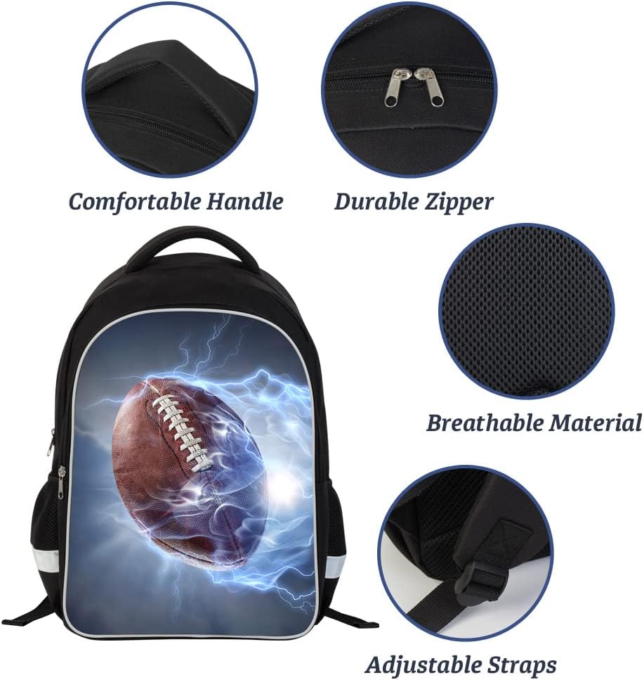 Skiennix Luminous 3D Print School Backpack - Large Capacity & Lightweight Design for Kids