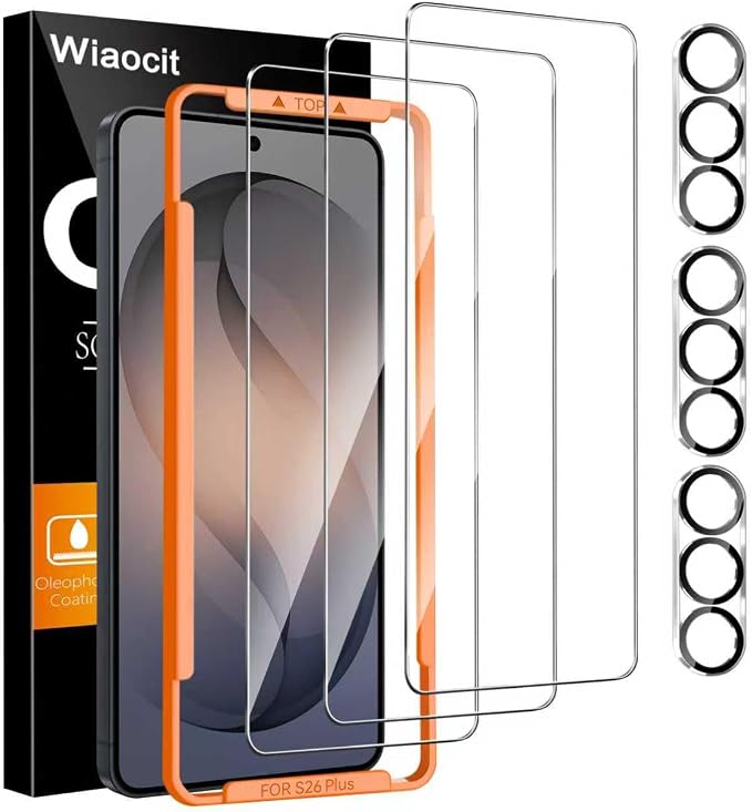 Wiaocit 3 Pack Tempered Glass Screen Protector