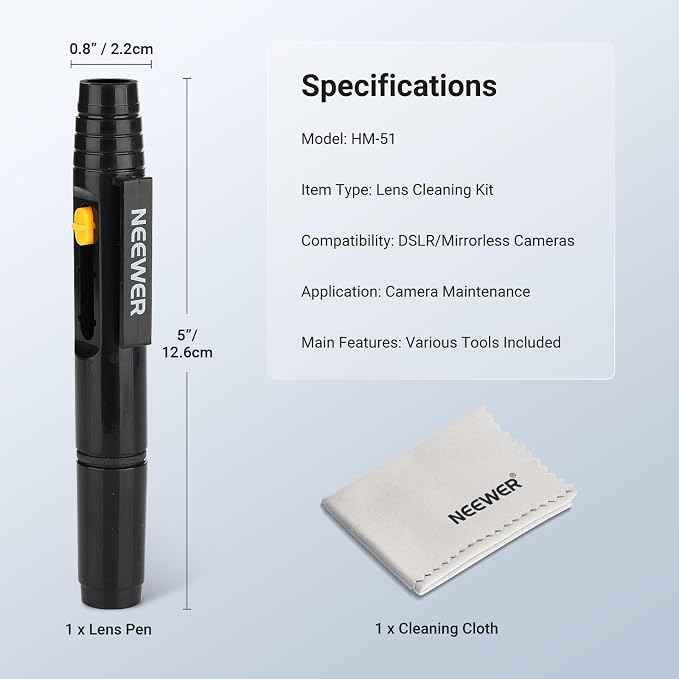 NEEWER 2 in 1 Camera Lens Cleaning Accessories Kit