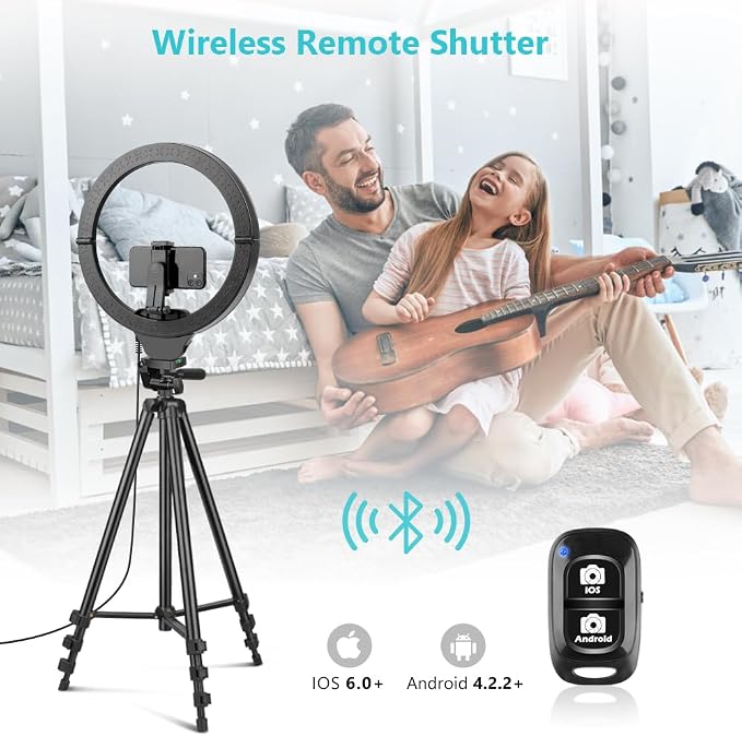 Sensyne 14" Ring Light with Tripod Stand, LED Circle Light with Phone Holder