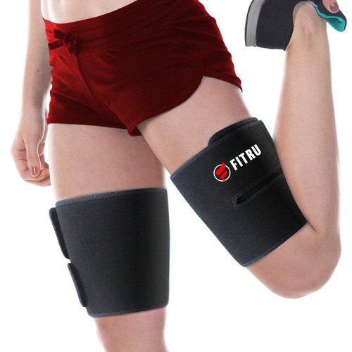 Fitru Premium Thigh Trimmers for Men & Women - Body Wrap Sauna Waist Trainer for Your Legs (Pink, L: 33" X 9")