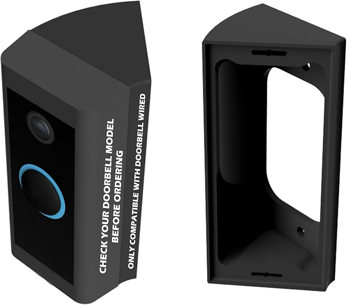 Video Doorbell Corner Mount for Doorbell Wired Corners Mounting Bracket 45