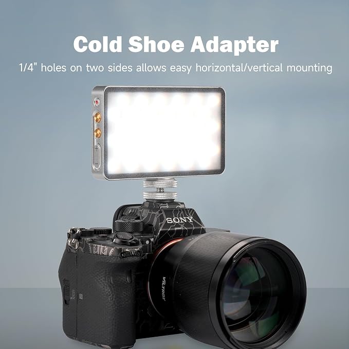RGB Video Light Kit, 6000mAh Portable Camera Light 8W Output Power, LED Video