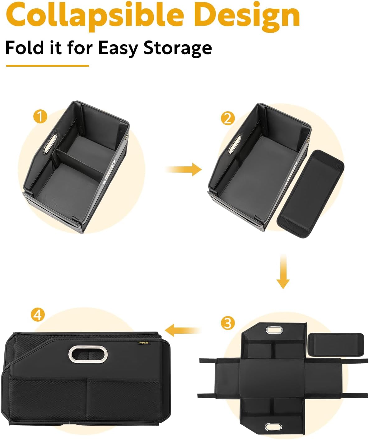 Car Seat Organizer, Front Seat Organizer, Collapsible Car Organizer and Storage for Backseat and Passenger Seat, Big Capacity with Elastic Bands can Hold Cups, Car Travel Essentials for Kids