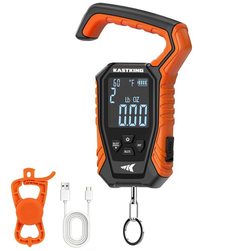 KastKing Weighmaster Fishing Scale - High-Precision Digital Display, 120 lb Capacity, Waterproof