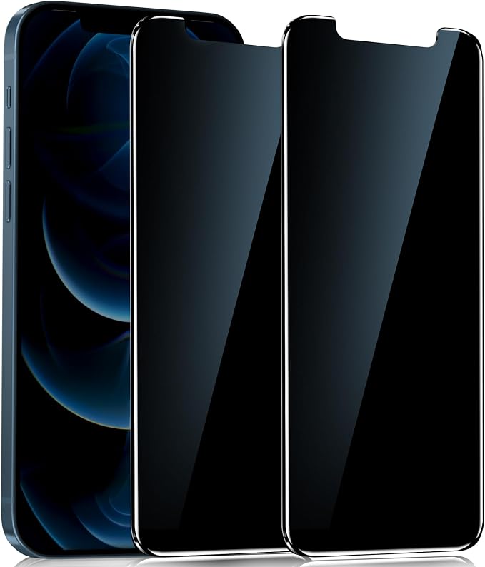YMHML 2 Pack for iPhone 12 Pro Max Privacy Screen Protector Tempered Glass