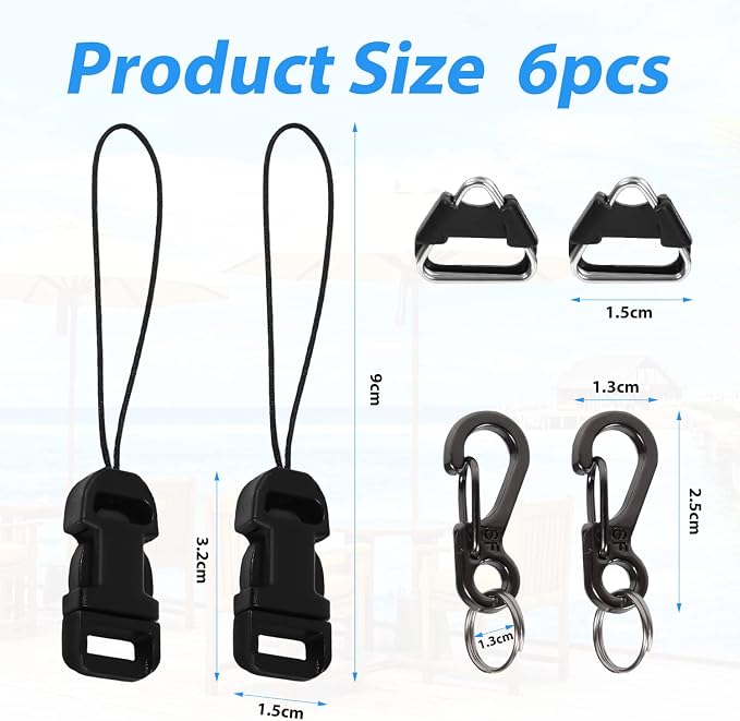 6pcs Camera Quick Release Strap, Adjustable Quick Release Buckle