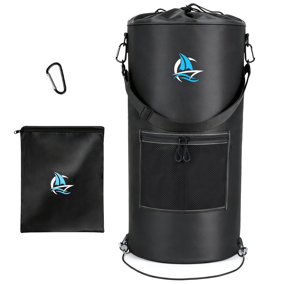Portable Boat Trash Can,Reusable Marine Trash Bag Boat Accessories, Odor & Leak Resistant Fits 10-13 Gal Garbage Bags, Easy Install & Clean, Fishing, Kayak & Pontoon Boats , Cool Boating Gifts for Men