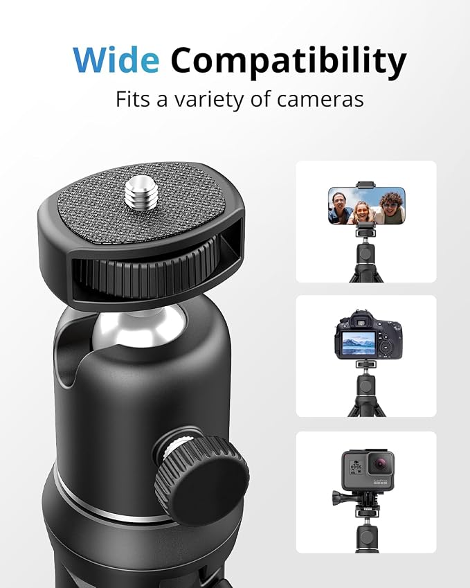 UBeesize Camera Tripod with Remote, Flexible Tripod Stand with Phone Holder and