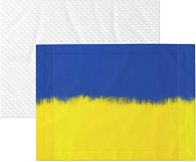 Pet Blanket for Couches and Beds, Abstract Artistic Ukrainian Flag, Reversible Double Sided Plush Design with Soft Bumpy Texture and Smooth Surface, Furniture Protector