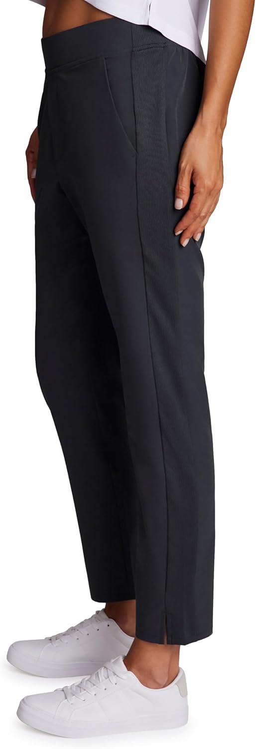 RBX Women's Ankle Pants - Quick-Drying, Lightweight Stretch Flat-Front Design | Perfect for Active Wear