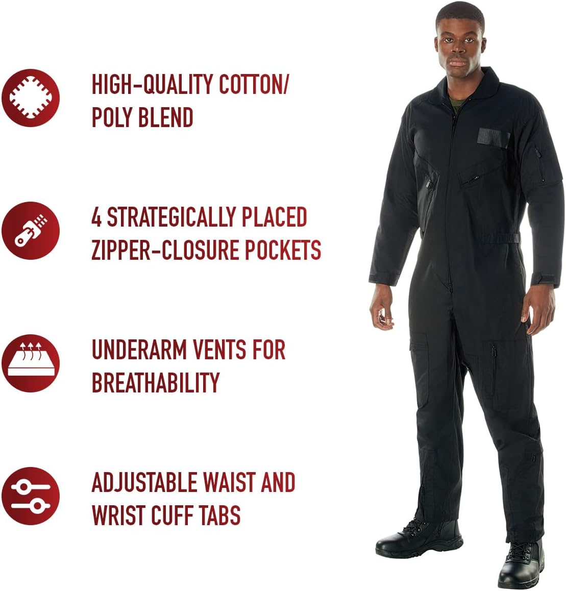 Rothco Flightsuit - Men's Pilot Coveralls for Cosplay & Costume | Durable & Stylish Design