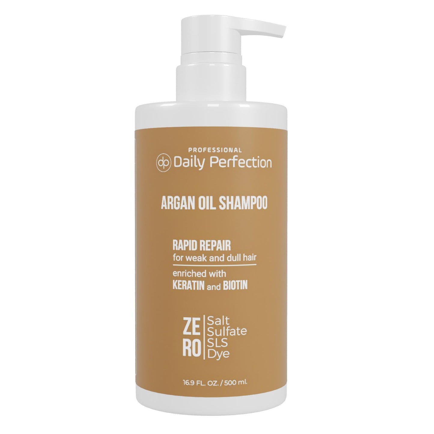 Daily Perfection Revive And Strengthen Your Hair With Biotin And Keratin Infused Argan Oil Shampoo Professional Series. Salt-Fre