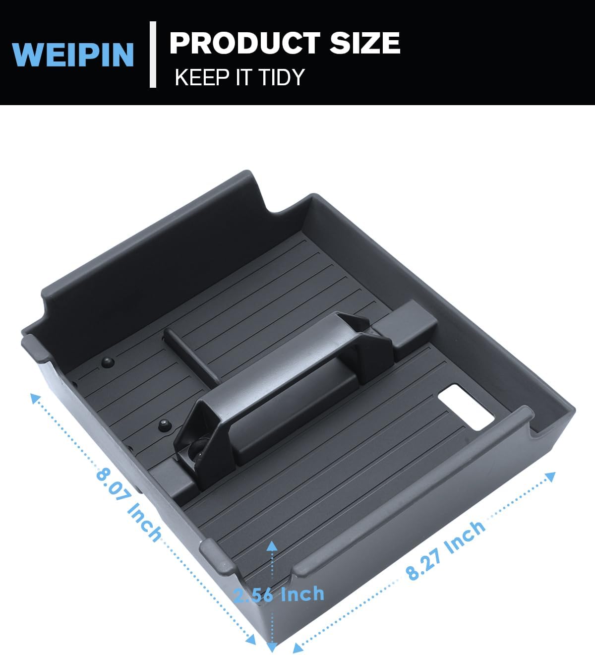For 2Pcs Center Console Armrest Organizer Tray ABS Materials& Silicone Cup Holder Insert Compatible with 2025-2026 Toyota 4runner - 6th Gen 4Runner