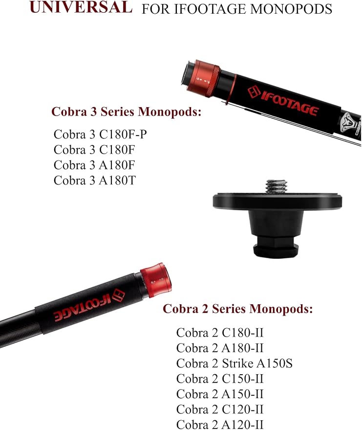 IFOOTAGE Quick Release Plate, Genuine Cobra 3 / Cobra 2 Quick Release Plate