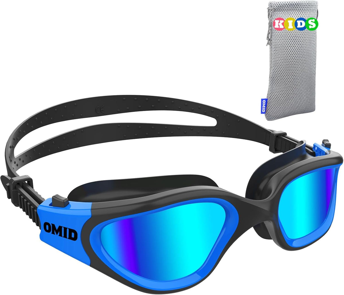 OMID Kids Swim Goggles - P2mini Polarized Design for Comfort | Ideal for Ages 6-14